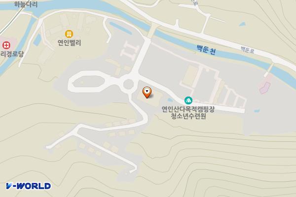 연인산다목적캠핑장 위치 지도 — 경기도 가평군 북면 백둔로 441
