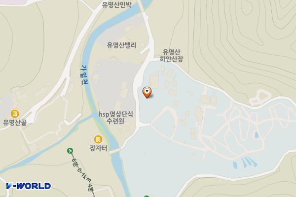 국립유명산자연휴양림 산림복합체험센터 2층 위치 지도 — 경기도 가평군 설악면 유명산길 79-53