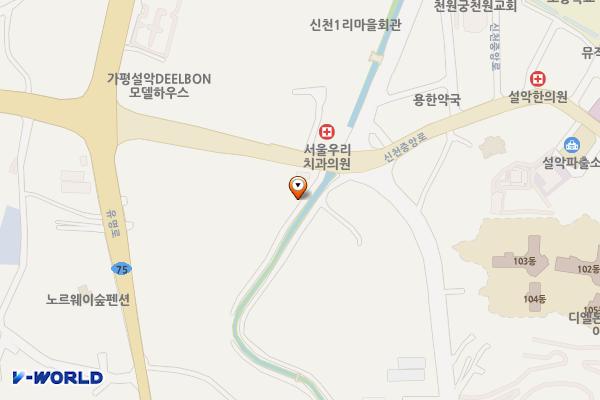 설악임시버스터미널 화장실(임시) 위치 지도 — 경기도 가평군 설악면 신천리 574-19