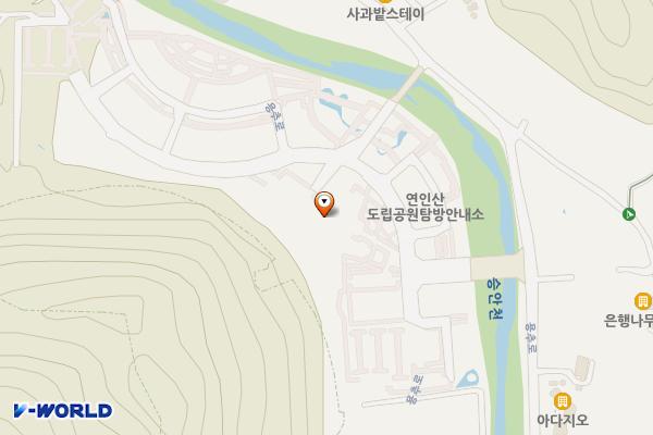 연인산도립공원 관리사무소 및 탐방안내소 위치 지도 — 경기도 가평군 가평읍 용추로 229-41