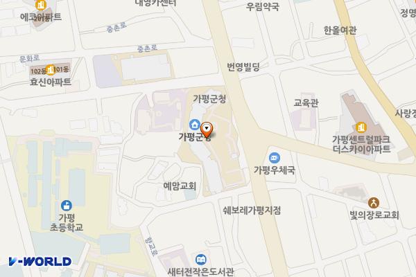 가평군청 (2층 A-B) 위치 지도 — 경기도 가평군 가평읍 석봉로 181