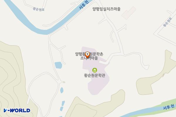 황순원문학관 위치 지도 — 경기도 양평군 서종면 소나기마을길 24