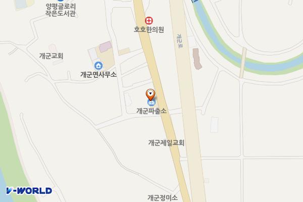 개군파출소 위치 지도 — 경기도 양평군 개군면 하자포길 25 (하자포리, 개군파출소,1층)