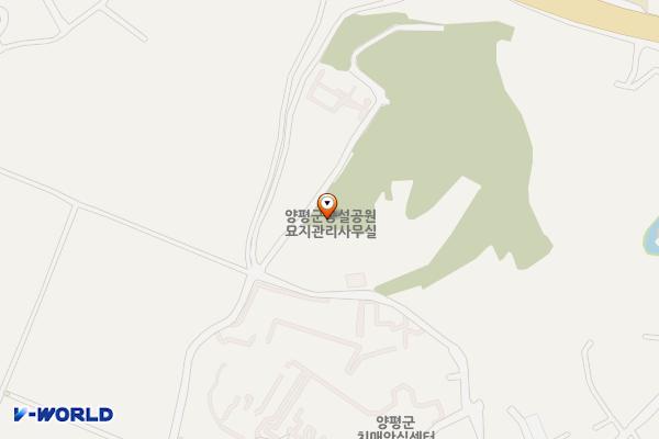 양평공설공원묘지 위치 지도 — 경기도 양평군 양평읍 중앙로111번길 54