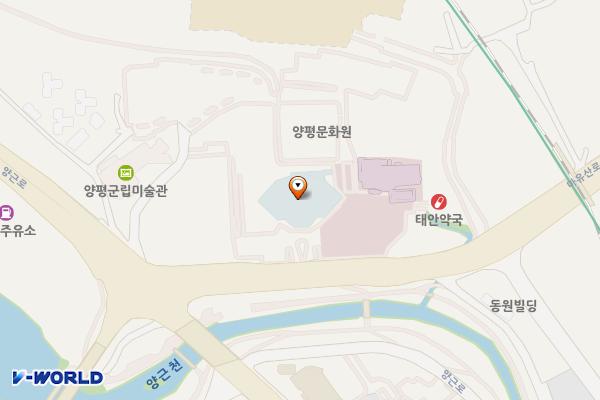 물맑은양평체육관 위치 지도 — 경기도 양평군 양평읍 마유산로 11