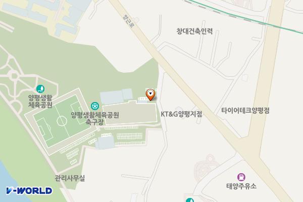 양평생활체육공원(테니스장) 위치 지도 — 경기도 양평군 양평읍 양평체육공원길 8