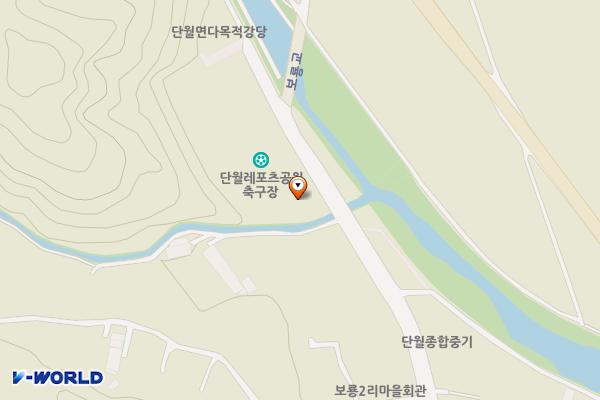 단월레포츠공원 3 위치 지도 — 경기도 양평군 단월면 보룡리 산 11(족구장 뒤)