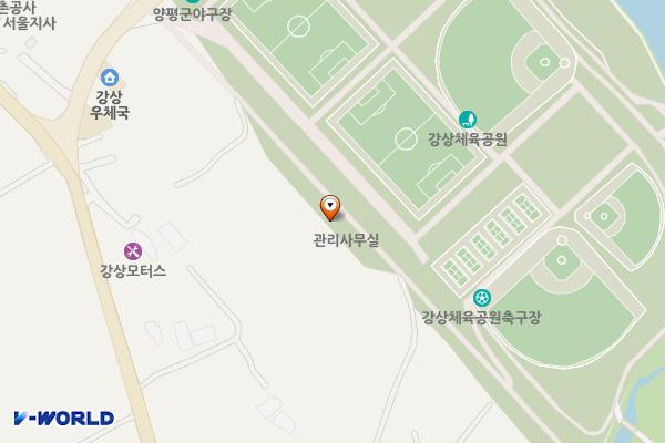 강상체육공원 위 산책로 위치 지도 — 경기도 양평군 강상면 강상공원길 22(교평리329)