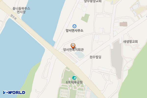 양서친환경도서관 1층 위치 지도 — 경기도 양평군 양서면 양수로 110(1층)