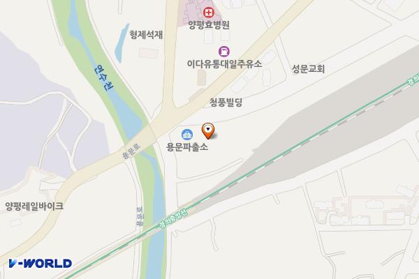 양평군종합사회복지관 위치 지도 — 경기도 양평군 용문면 용문역길 67