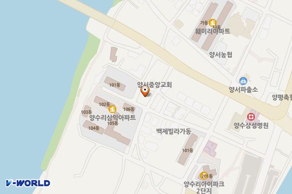 양서다목적복지회관 1층 위치 지도 — 경기도 양평군 양서면 양수로171번길 10(양수리 647-1)
