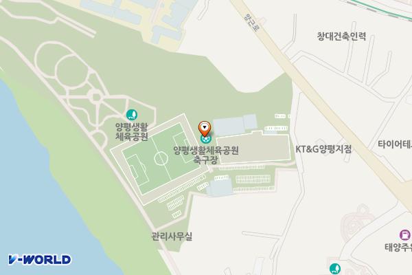 양평생활체육공원(배드민턴장) 위치 지도 — 경기도 양평군 양평읍 양평체육공원길 24
