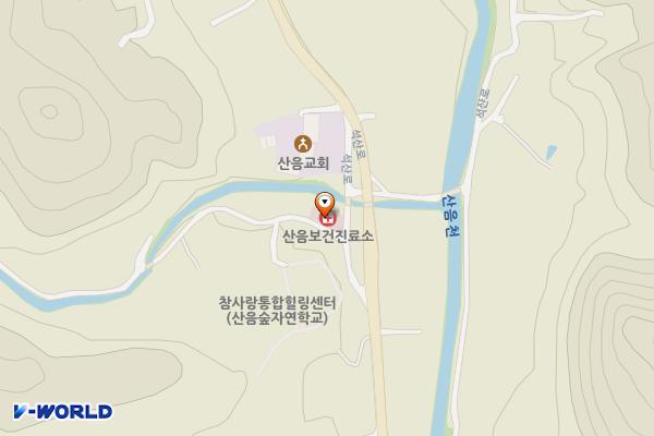 산음보건진료소 1층 위치 지도 — 경기도 양평군 단월면 봉미산샘골길 10(1층)