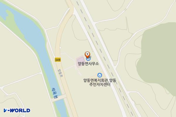 양동주민자치센터 위치 지도 — 경기도 양평군 양동면 학둔지아래길 20 (석곡리, 양동면사무소)