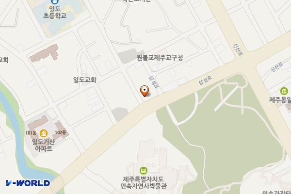 국수거리 위치 지도 — 제주특별자치도 제주시 삼성로 57