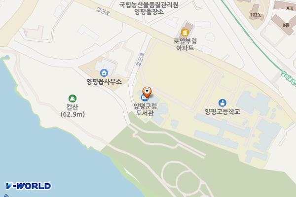 중앙도서관 위치 지도 — 경기도 양평군 양평읍 양근로 240-9