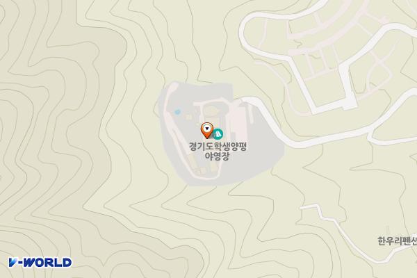 경기도학생교육원양평야영장 (공사중) 위치 지도 — 경기도 양평군 용문면 다문점말5길 12-33