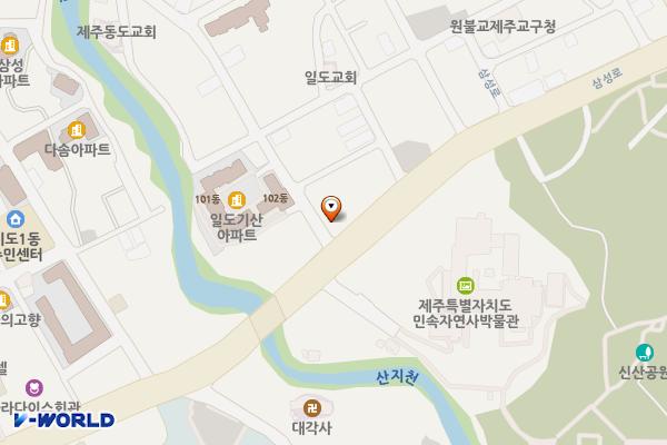 국수거리 위치 지도 — 제주특별자치도 제주시 삼성로 41