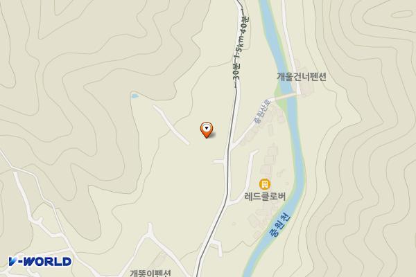 중원계곡(주차장) 위치 지도 — 경기도 양평군 용문면 중원리 607-5