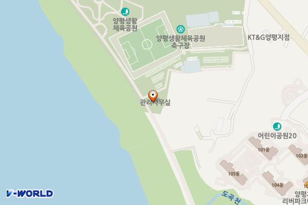 갈산공원(중간) 위치 지도 — 경기도 양평군 양평읍 양평체육공원길 33