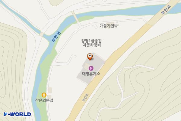 대명휴게소 위치 지도 — 경기도 양평군 단월면 경강로 3701 (봉상리)