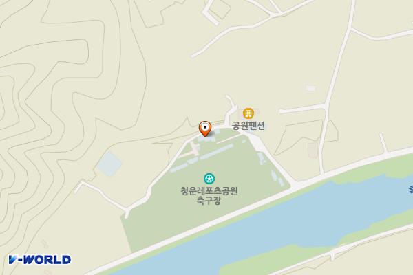 청운체육공원 위치 지도 — 경기도 양평군 청운면 청운체육공원길 50-17