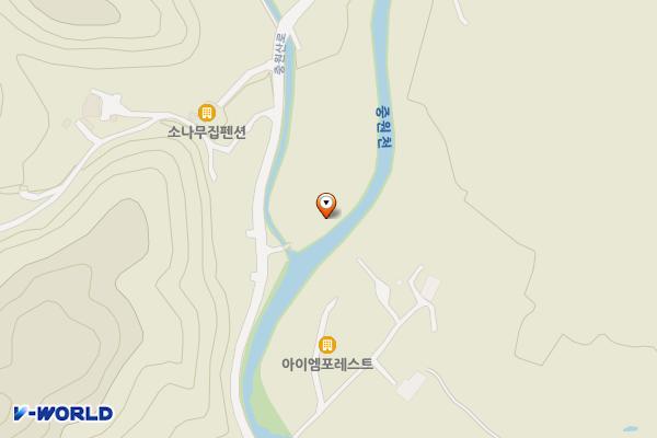 중원계곡(초소위) 위치 지도 — 경기도 양평군 용문면 중원리 706