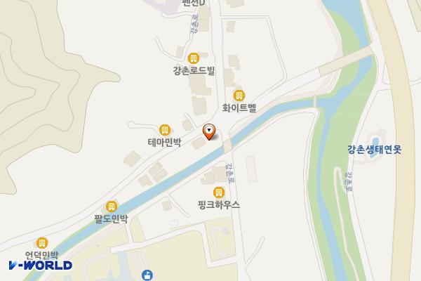강촌 삼거리 위치 지도 — 강원특별자치도 춘천시 남산면 강촌구곡길 3