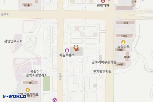 중동 1399 위치 지도 — 전남광주통합특별시 광양시 중동 1399