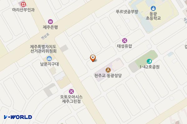 동광 위치 지도 — 제주특별자치도 제주시 일도이동 82-8