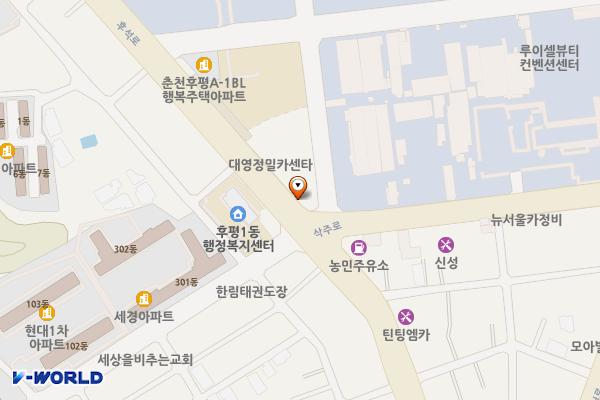 (주)태우주유소 위치 지도 — 강원특별자치도 춘천시 후석로 400(후평동)