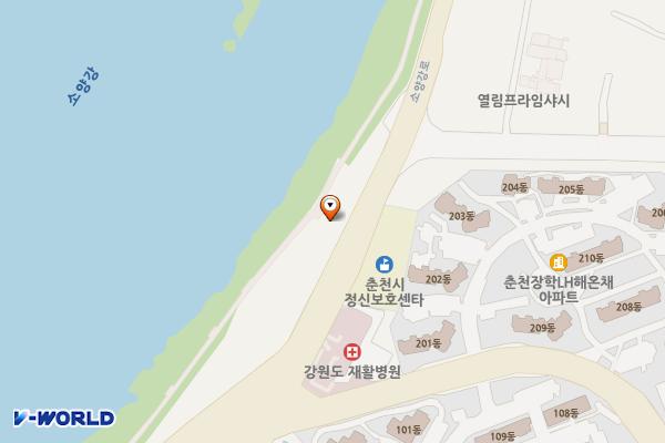 상고대전망대 위치 지도 — 강원특별자치도 춘천시 동면 장학리 791-92