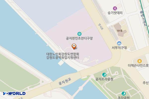 공지천인조잔디구장 위치 지도 — 강원특별자치도 춘천시 이디오피아길 14