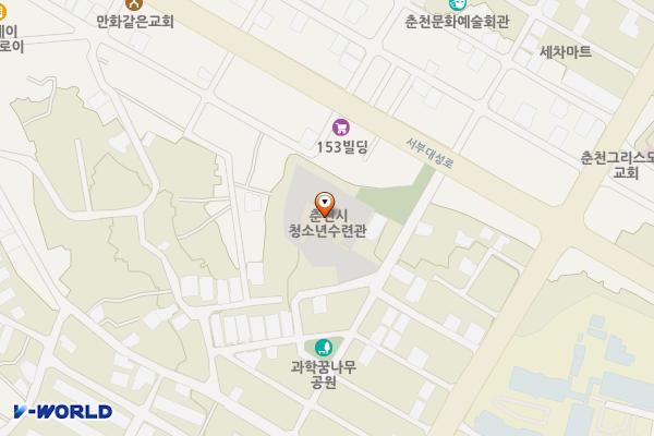 춘천시청소년수련관 위치 지도 — 강원특별자치도 춘천시 백령로 119번길 26