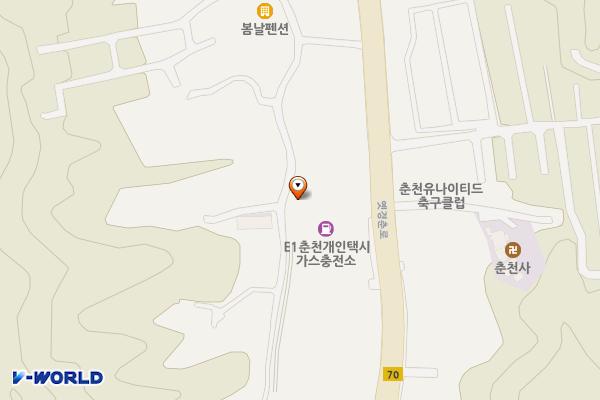 춘천개인택시가스충전소 위치 지도 — 강원특별자치도 춘천시 옛경춘로 743