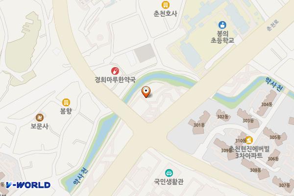 약사수변공원 위치 지도 — 강원특별자치도 춘천시 약사고개길 53