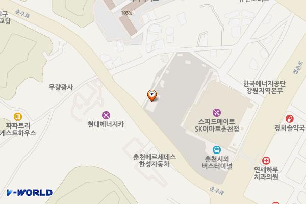 춘천시외버스터미널 위치 지도 — 강원특별자치도 춘천시 경춘로 2341
