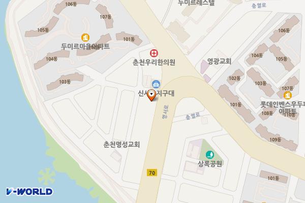 춘천사우동우체국 위치 지도 — 강원특별자치도 춘천시 영서로 2771번길 3