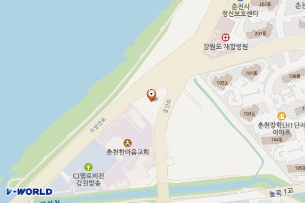 영서에너지(주)우리집주유소 위치 지도 — 강원특별자치도 춘천시 동면 공단로 107