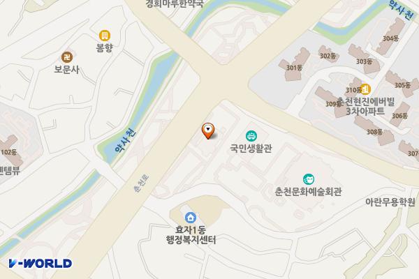 축제극장몸짓 위치 지도 — 강원특별자치도 춘천시 춘천로 112