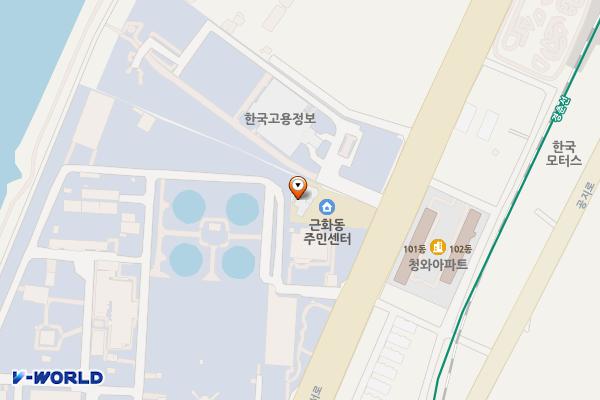근화동 행정복지센터 위치 지도 — 강원특별자치도 춘천시 영서로 2487