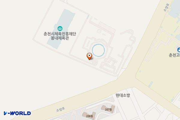 꿈자람물정원 위치 지도 — 강원특별자치도 춘천시 소양로 55
