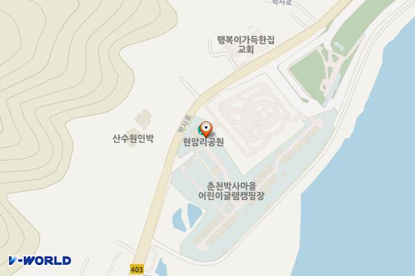 춘천박사마을 어린이글램핑장 위치 지도 — 강원특별자치도 춘천시 서면 박사로 770