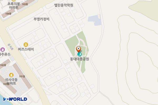 대룡관 게이트볼장 위치 지도 — 강원특별자치도 춘천시 동내면 거두리 993번지