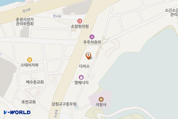 번개시장공용화장실 위치 지도 — 강원특별자치도 춘천시 소양로 1가 93-6