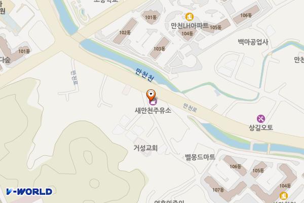 새만천주유소 위치 지도 — 강원특별자치도 춘천시 동면 만천로 139