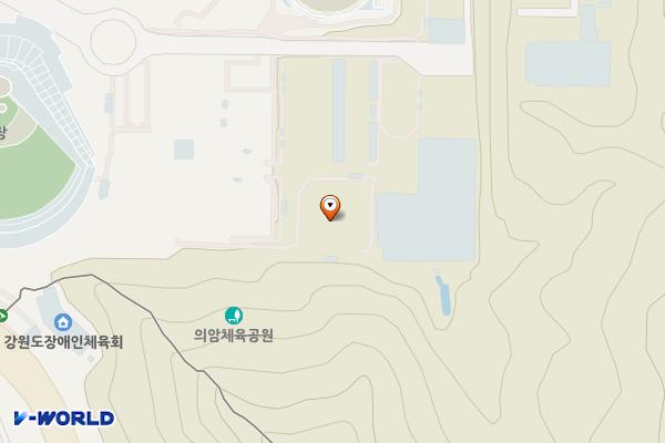 송암테니스장 위치 지도 — 강원특별자치도 춘천시 스포츠타운길 124-1