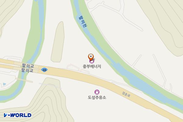 (주)중부에너지 GS신동주유소 위치 지도 — 강원특별자치도 춘천시 신동면 경춘로 1757
