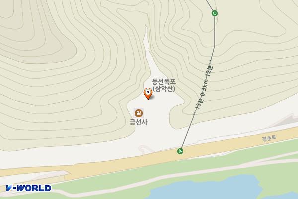 삼악산관리사무소 위치 지도 — 강원특별자치도 춘천시 서면 경춘로 1401-25