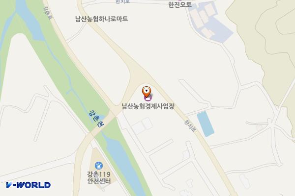 남산농협주유소 위치 지도 — 강원특별자치도 춘천시 남산면 강촌로 395-1